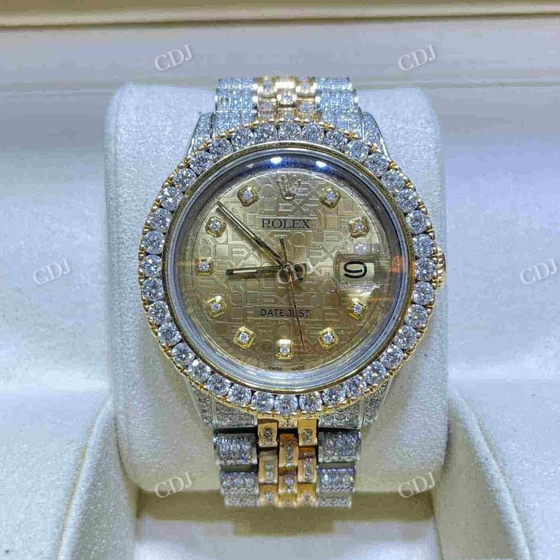 Luxury Rolex Jubilee Bust Down Moissanite Watch customdiamjewel