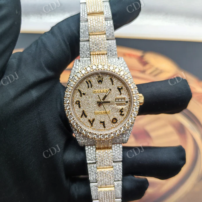 Men s Hip Hop VVS Moissanite Rolex Watch Automatic Timeless Piece customdiamjewel