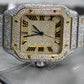 Trendy Bling Hip Hop Men's Watch Top Brand Luxury Iced Out Watch Gold Square Diamond Watch  customdiamjewel   