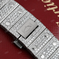 Cartier Custom Hip Hop Diamond Stainless Steel Wrist Watch White Roman Numerals Dial Swiss Automatic Watch  customdiamjewel   