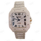 Cartier Lab Grown Diamond Hip Hop Swiss Made Automatic Buss Down Unisex Wrist Watch 28 Carat (Approx.)  customdiamjewel   