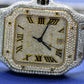 Trendy Bling Hip Hop Men's Watch Top Brand Luxury Iced Out Watch Gold Square Diamond Watch  customdiamjewel   