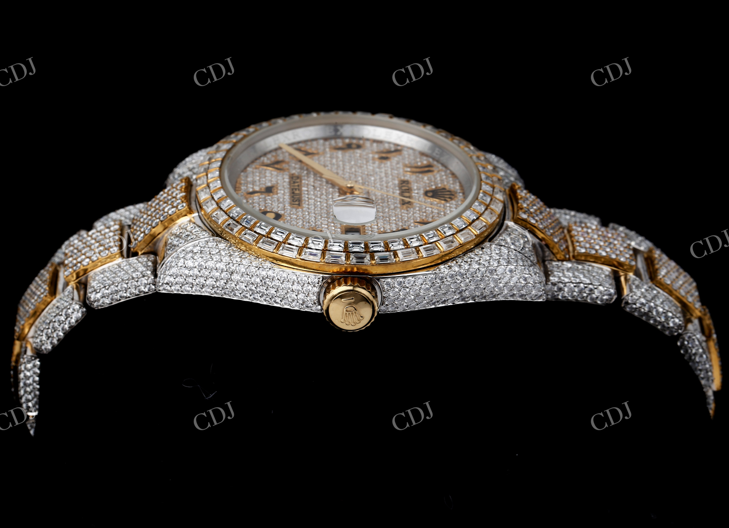 VVS Moissanite Diamond Watch  customdiamjewel   