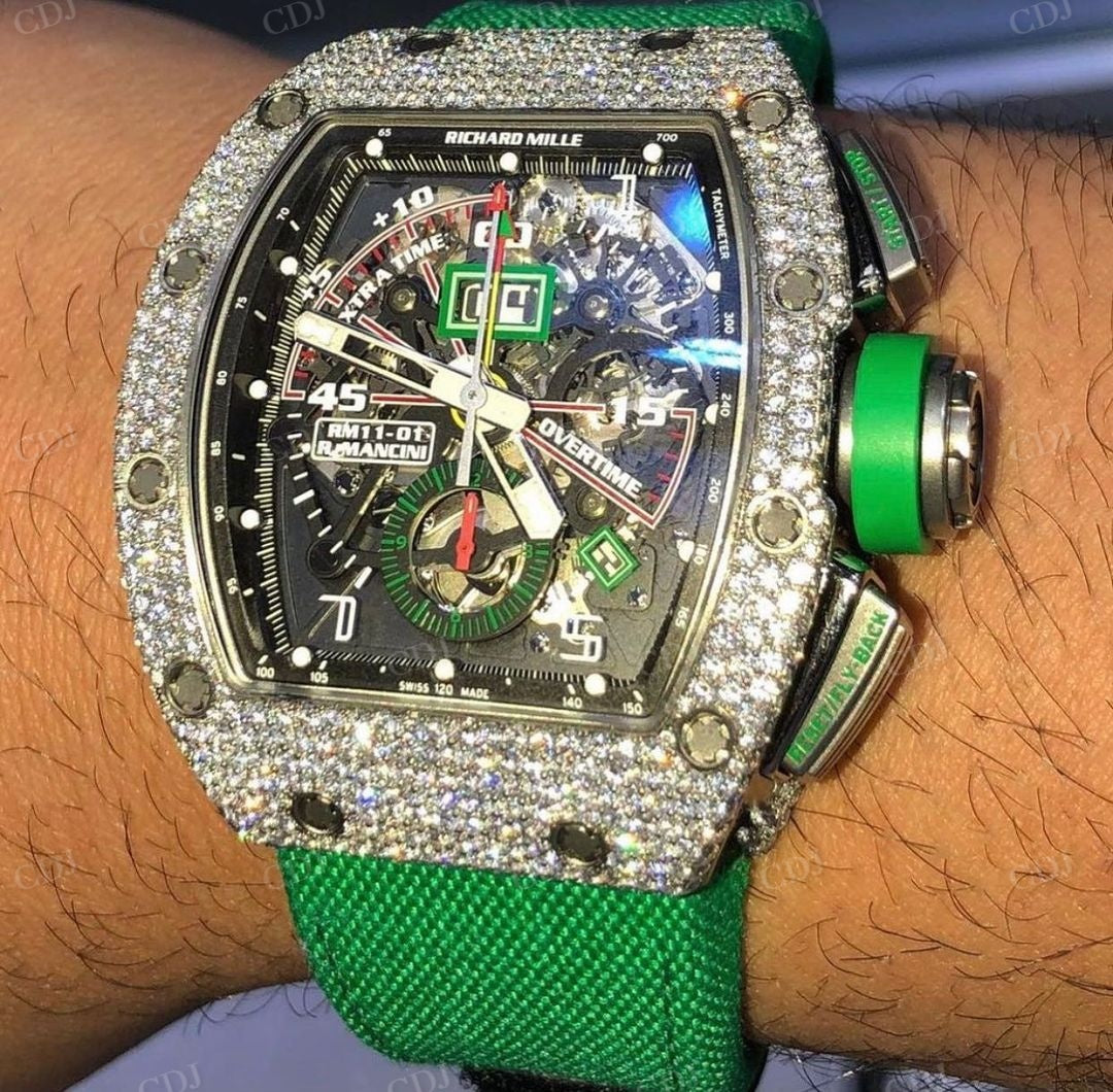 Hip Hop Diamond richard mille Luxury Watch  customdiamjewel   