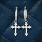 0.78 CTW Cross Hoop Hip Hop Earrings hip hop jewelry customdiamjewel   