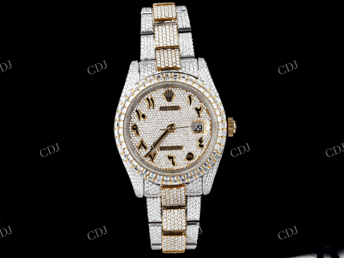 VVS Moissanite Diamond Watch  customdiamjewel   