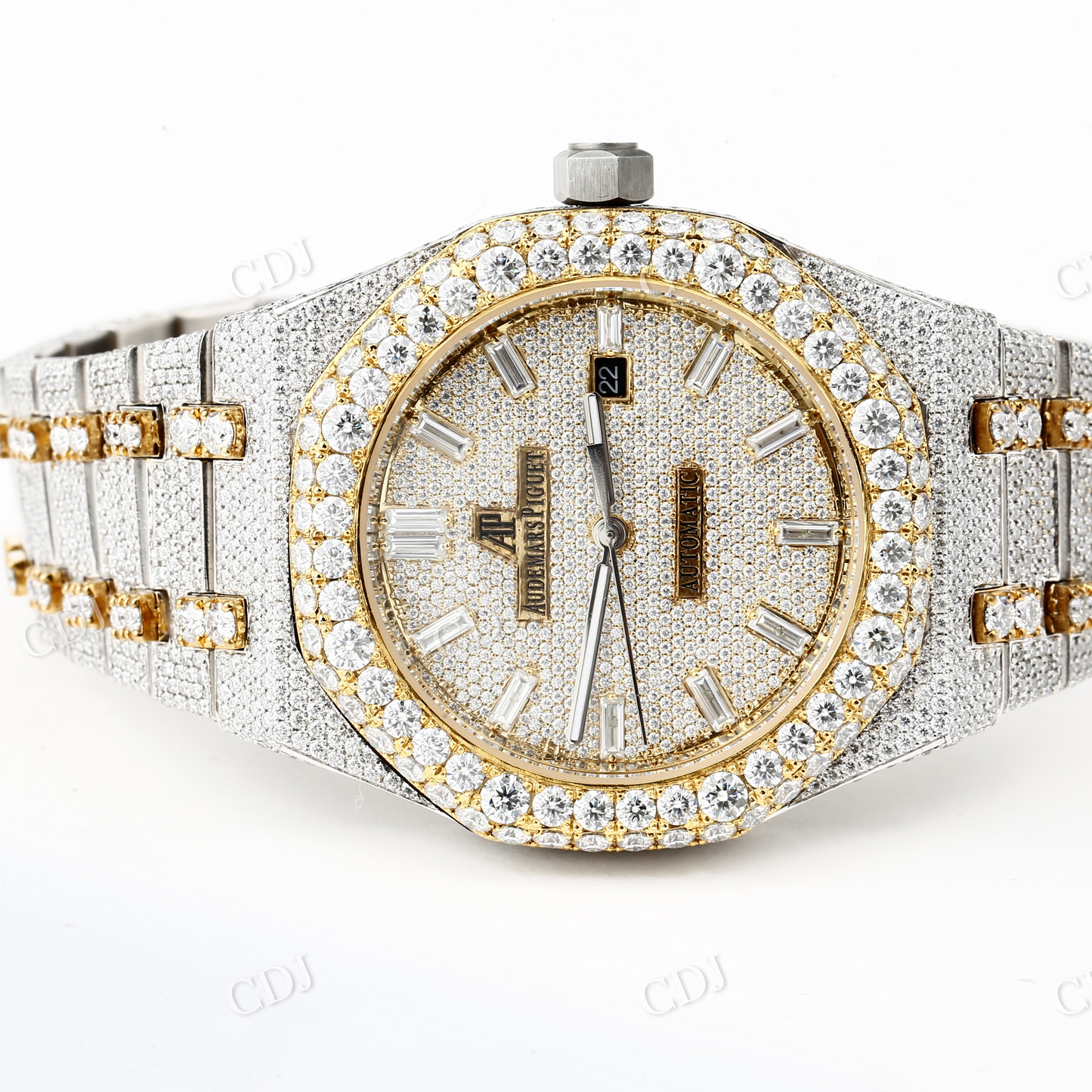 Fully iced out Hip Hop watch  customdiamjewel   