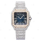 Cartier Santos Diamond Watch  customdiamjewel   