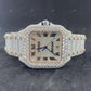 Hip Hop Iced Out Moissanite Cartier Watch  customdiamjewel   