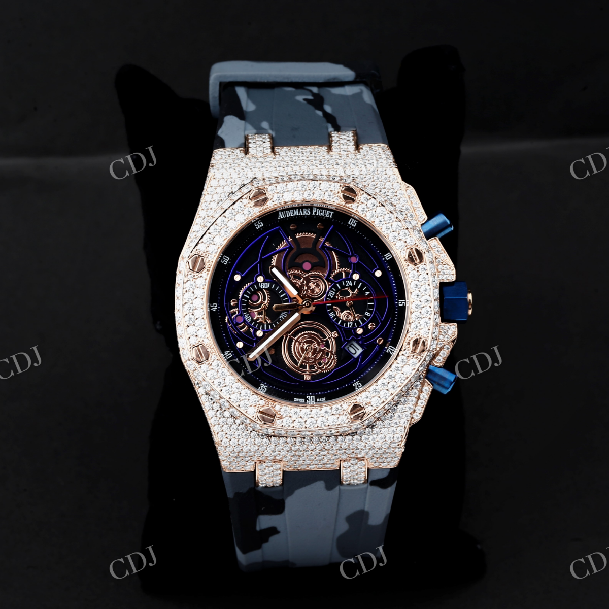 VVS Moissanite Diamond Watch  customdiamjewel   