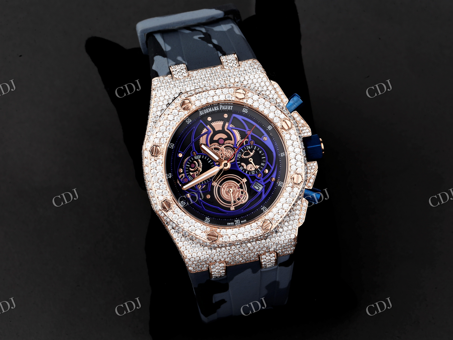 VVS Moissanite Diamond Watch  customdiamjewel   