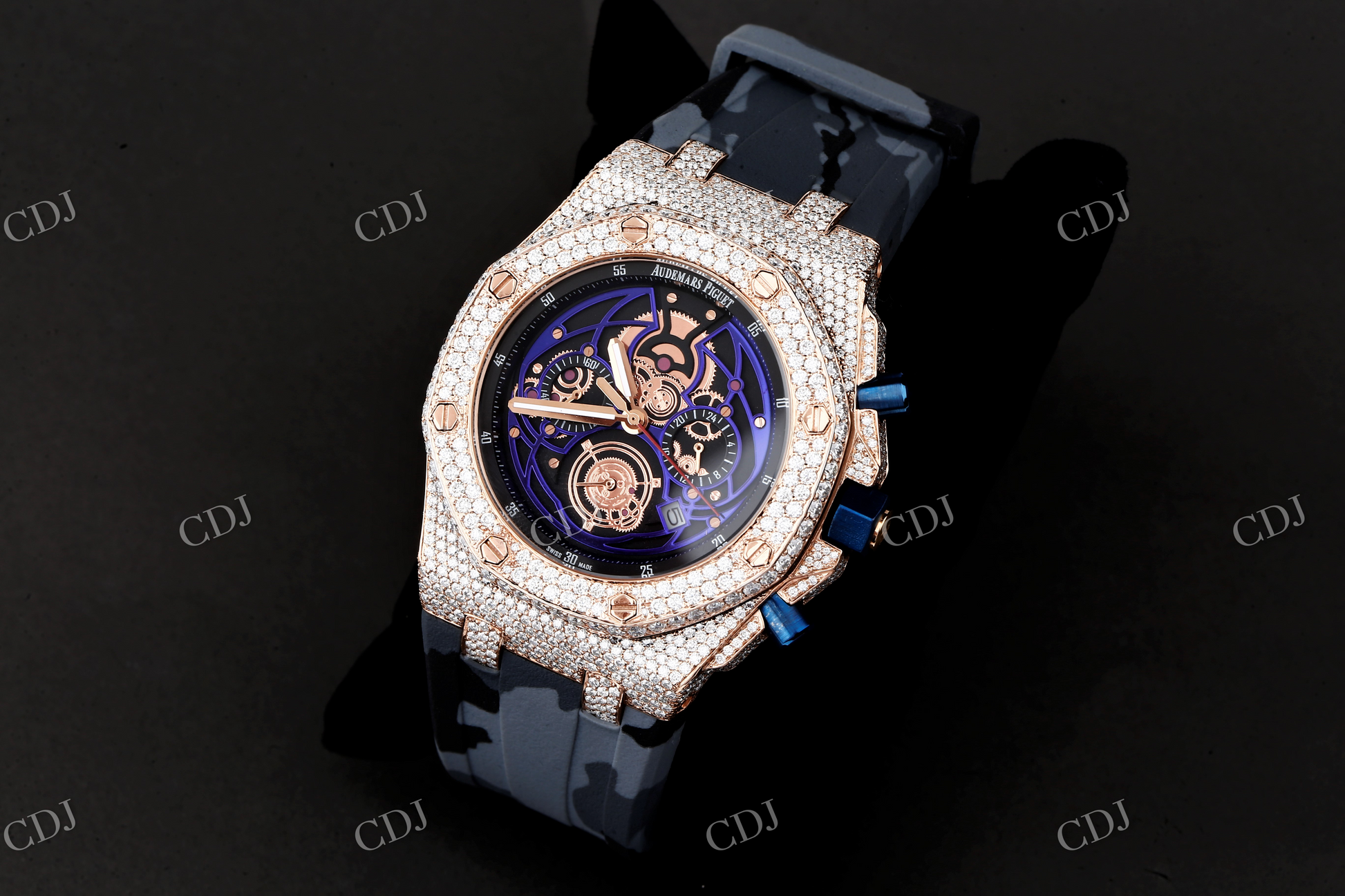 VVS Moissanite Diamond Watch  customdiamjewel   