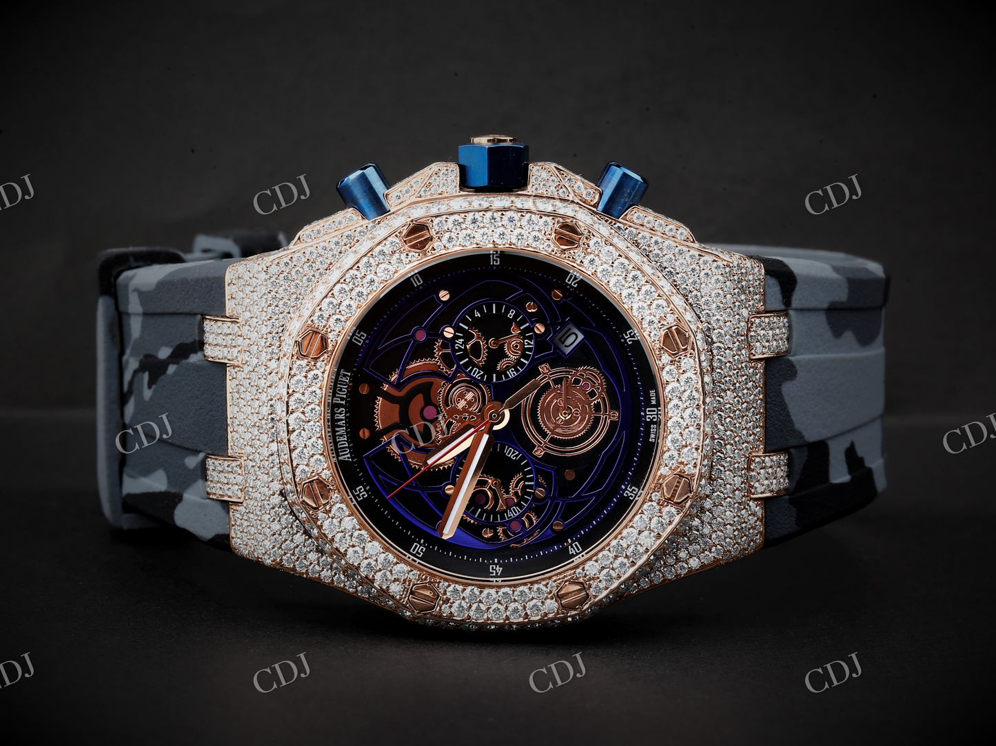 VVS Moissanite Diamond Watch  customdiamjewel   