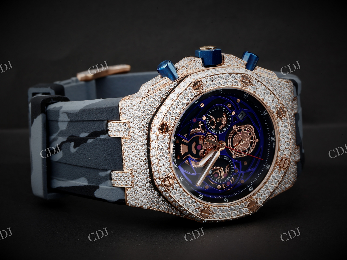 VVS Moissanite Diamond Watch  customdiamjewel   