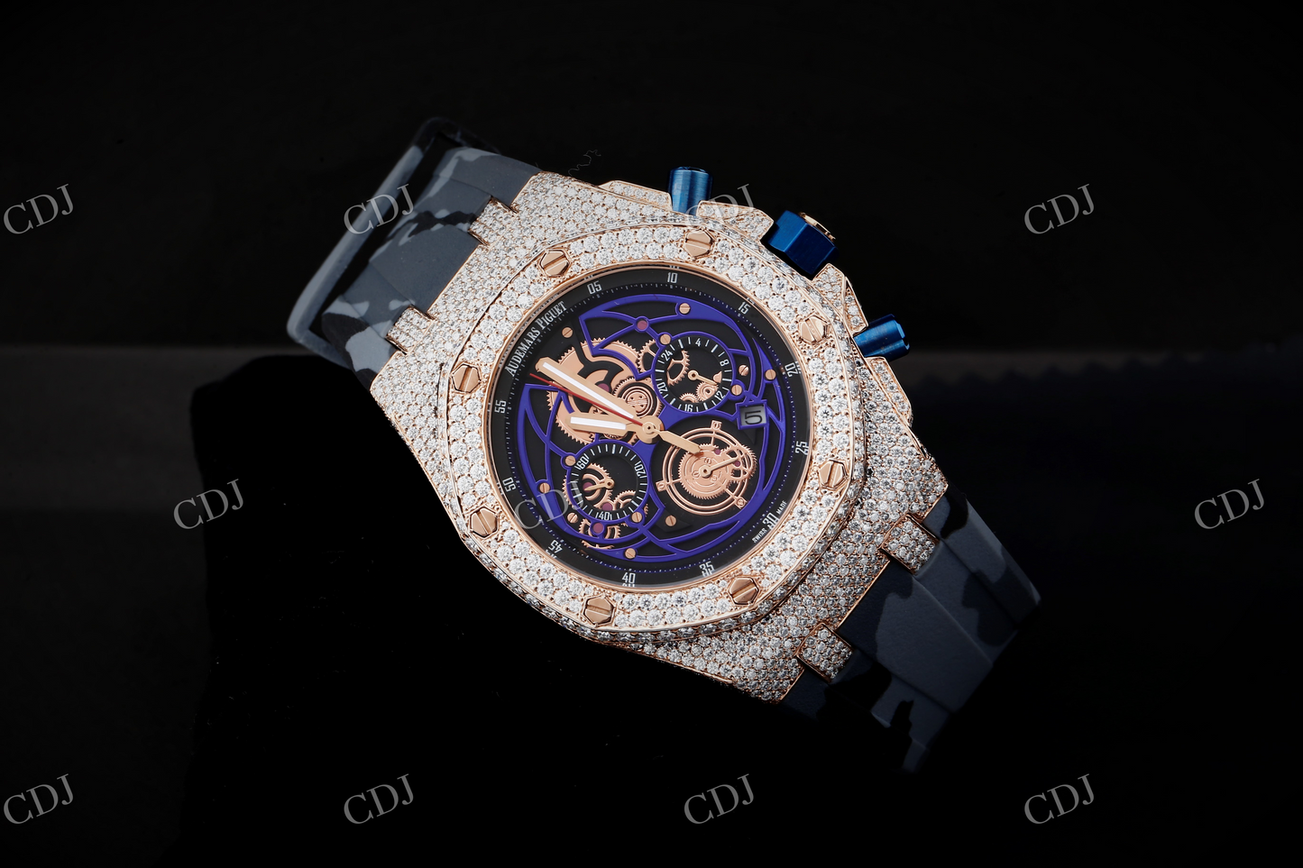 VVS Moissanite Diamond Watch  customdiamjewel   