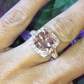 Cushion Cut Morganite Eternity Engagement Ring  customdiamjewel   