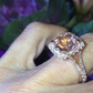 Cushion Cut Morganite Eternity Engagement Ring  customdiamjewel   