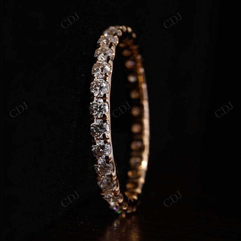 Full Eternity 0.6CTW Round Lab Grown Diamond Wedding Band  customdiamjewel   