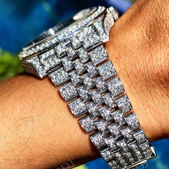 Hip Hop Rolex Diamond Wrist Watch  customdiamjewel   