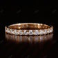 0.6CT Round Cut Natural Diamond Full Eternity Wedding Band  customdiamjewel 10 KT Solid Gold Rose Gold VVS-EF