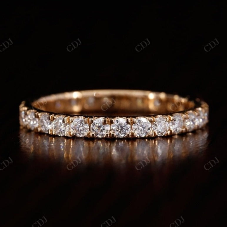 0.6CT Round Cut Natural Diamond Full Eternity Wedding Band  customdiamjewel 10 KT Solid Gold Rose Gold VVS-EF