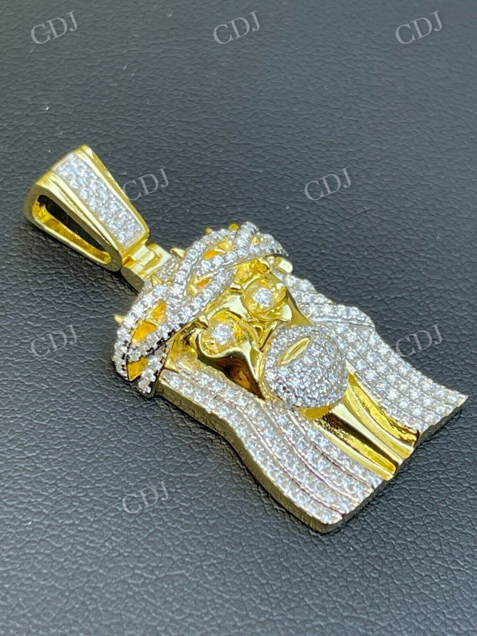 14K Gold Jesus Piece Diamond Pendant For Men  customdiamjewel   