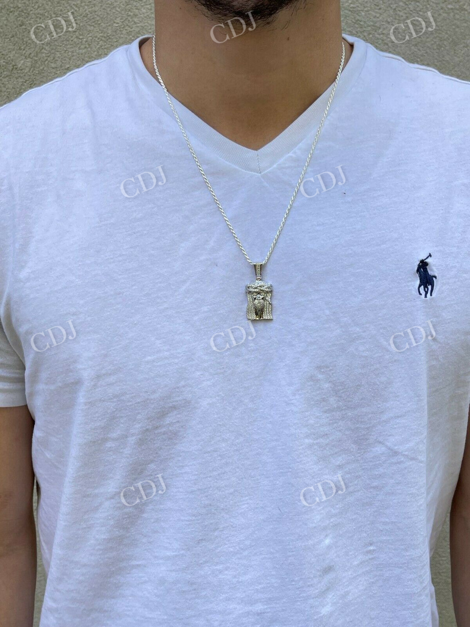 14K Gold Jesus Piece Diamond Pendant For Men  customdiamjewel   