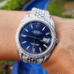 Rolex Blue Dial Jubilee Band Diamond Watch  customdiamjewel   