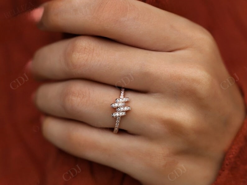 0.42CTW Lab Grown Diamond Stacking Wedding Band Woman  customdiamjewel   