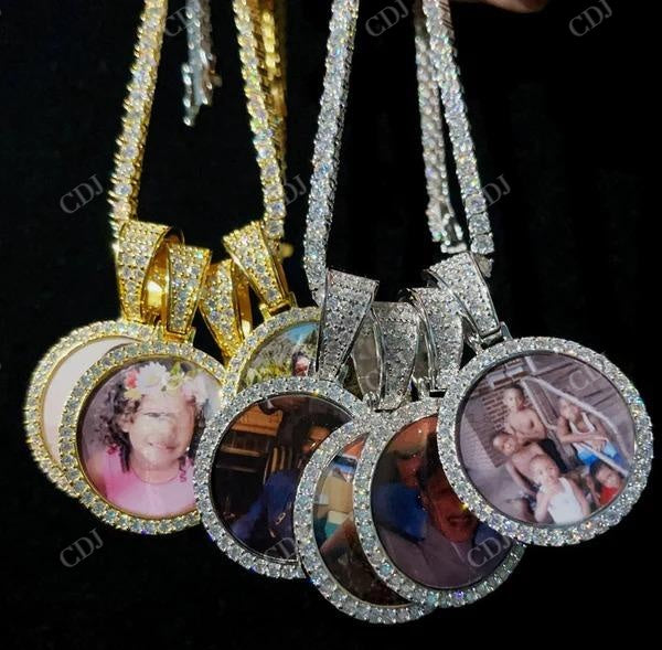 Custom Picture Memory Diamond Pendant  customdiamjewel   