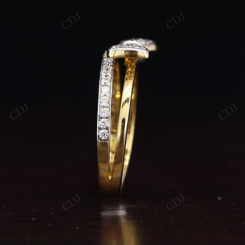 Unique Bow Style 0.35CTW Lab Grown Diamond Wedding Band  customdiamjewel   