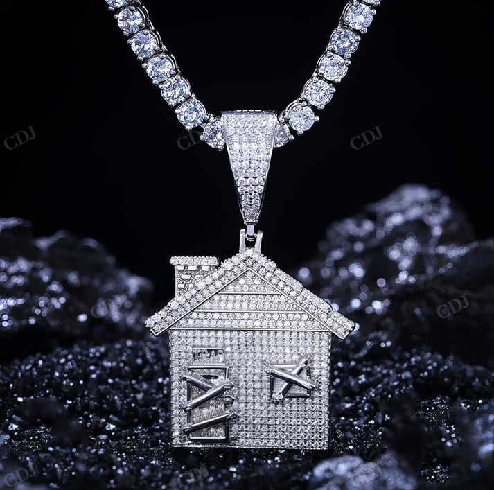 Hip Hop VVS Moissanite Diamond Home Pendant hip hop jewelry CustomDiamJewel