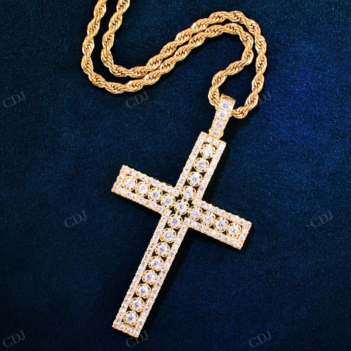 Hip Hop Unique Moissanite VVS Cross Pendant hip hop jewelry CustomDiamJewel