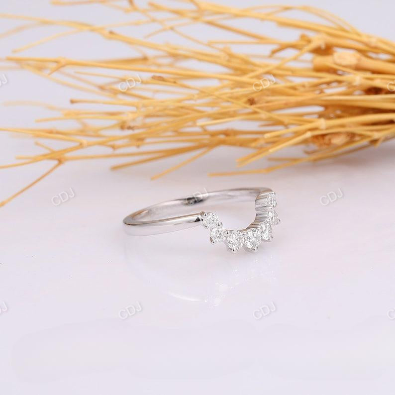 0.24ctw Delicate Curved Lab Grown Diamond Stacking Band  customdiamjewel   