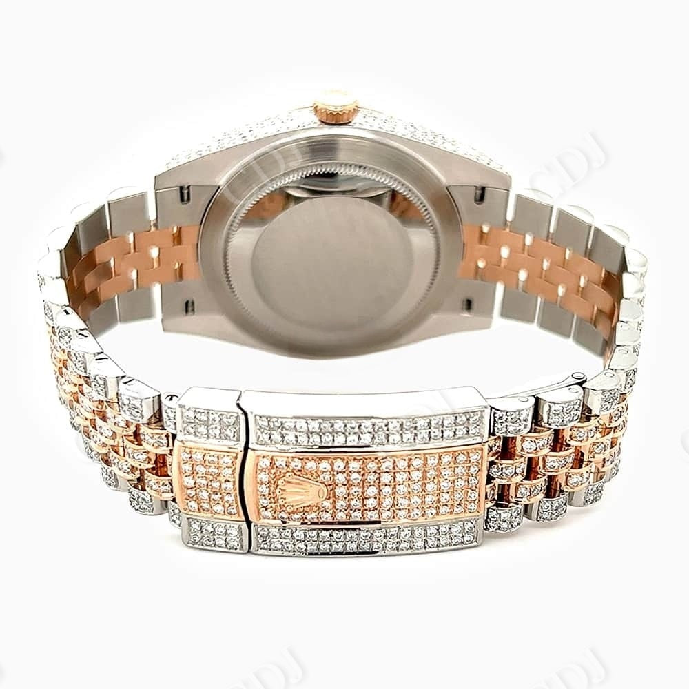 Custom Diamond Two Tone Rolex Wrist Watch  customdiamjewel   