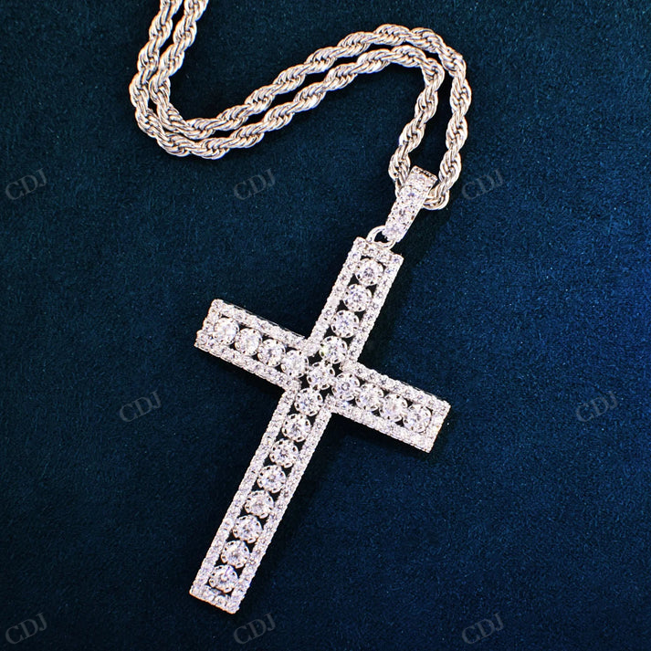 Hip Hop Unique Moissanite VVS Cross Pendant hip hop jewelry CustomDiamJewel