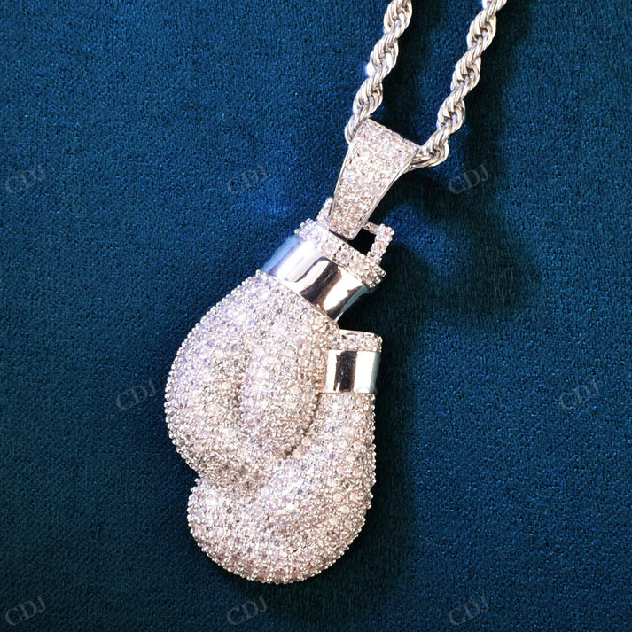 Iced Out Moissanite Boxing Gloves Hip Hop Pendant hip hop jewelry CustomDiamJewel