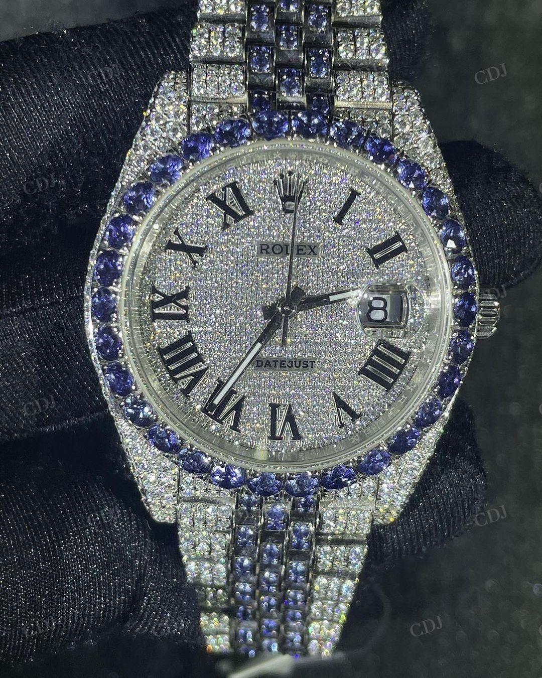 Rolex Diamond Handmade Custom Watch  customdiamjewel   