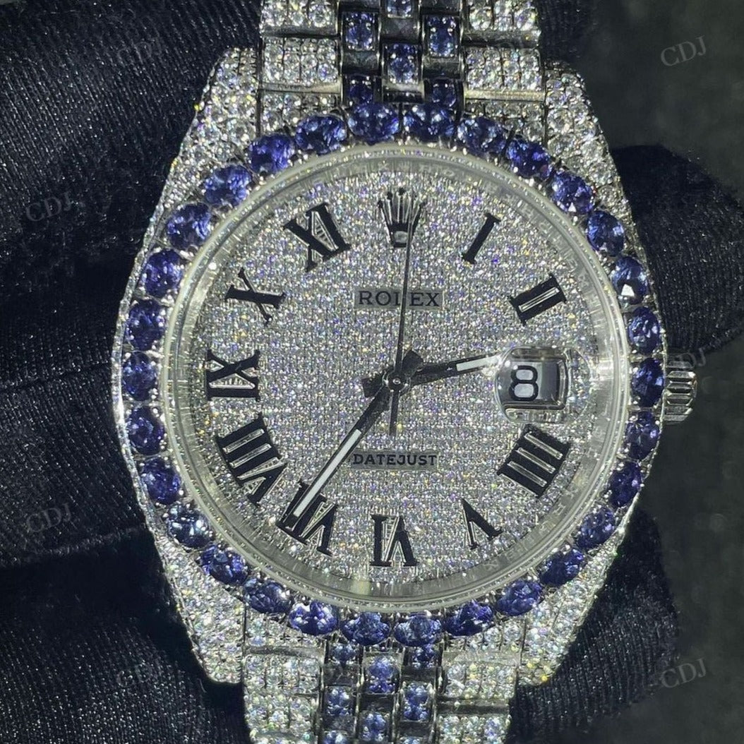 Rolex Diamond Handmade Custom Watch  customdiamjewel   