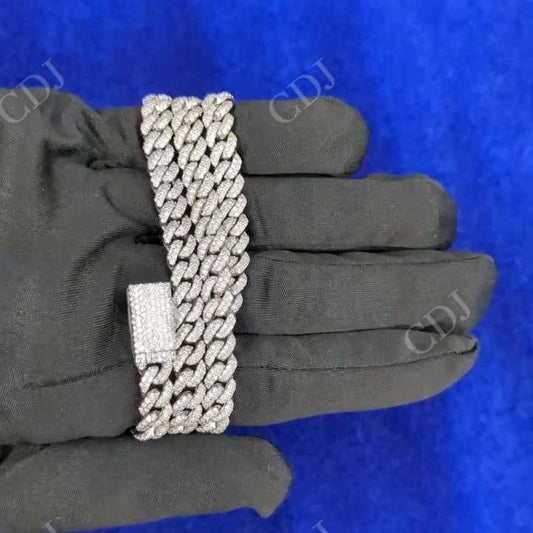 Sterling Silver Diamond Cuban Chain hip hop jewelry CustomDiamJewel   