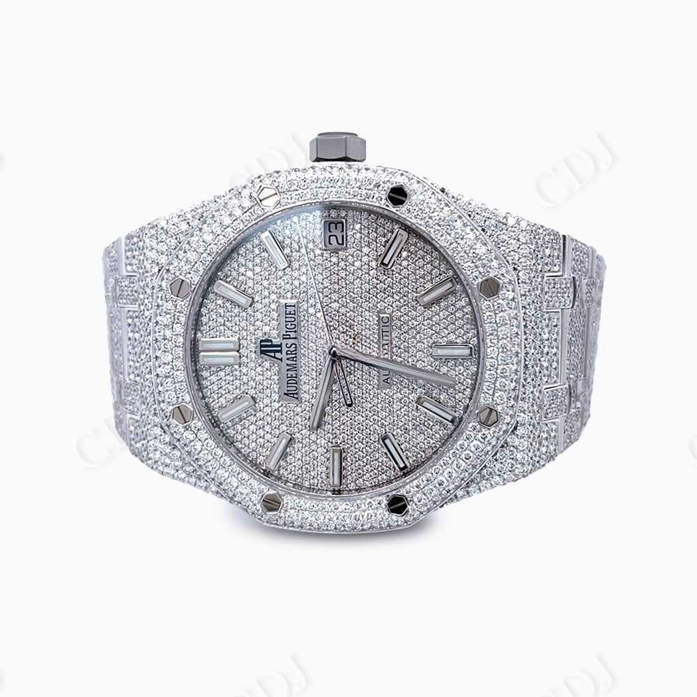 Fully Iced Out Audemars Piguet Moissanite Watch customdiamjewel