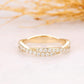 0.72ctw Round Cut Lab Grown Diamond Curved Wedding Band  customdiamjewel   