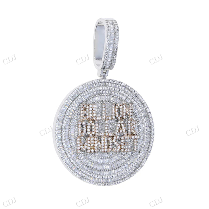 Baguette Round Moissanite BILLION DOLLER MINSDET Pendant hip hop jewelry CustomDiamJewel