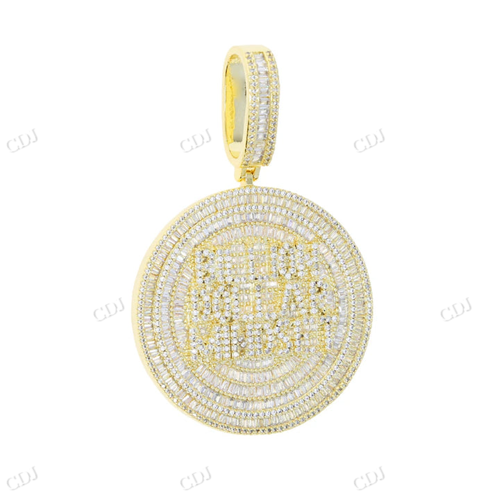 Baguette Round Moissanite BILLION DOLLER MINSDET Pendant hip hop jewelry CustomDiamJewel