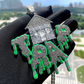 Hip Hop Iced Out TRAP Enamel Letter Home Pendant hip hop jewelry CustomDiamJewel