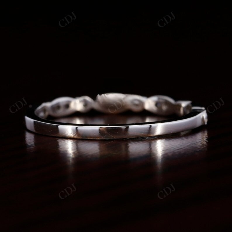 Half Eternity Bezel Round 0.15CTW lab Grown Diamond Wedding Band  customdiamjewel   