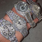 Rolex Iced Out Diamond Studded Wrist Watch  customdiamjewel   