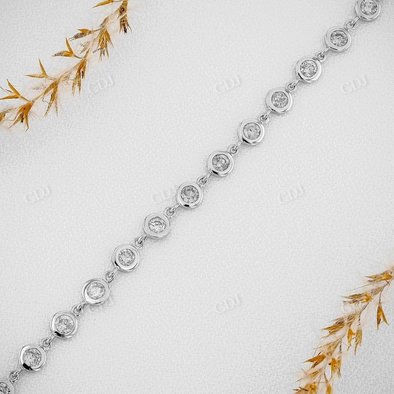 0.75CTW Lab Grown Round Diamond Yard Bracelet  customdiamjewel   