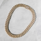 Yellow Gold Plated Diamond Cuban Link Chain Necklace  customdiamjewel   