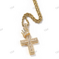 Solid Gold Diamond Cross Design Hip Hop Pendant For Men hip hop jewelry CustomDiamJewel